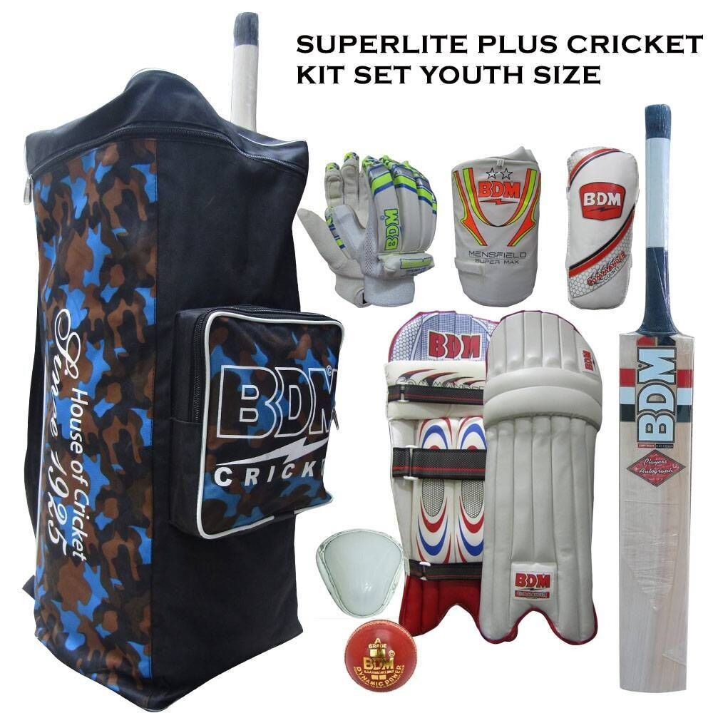 BDM Super lite Plus Cricket Kit Set Youth RH Size 6 Junior
