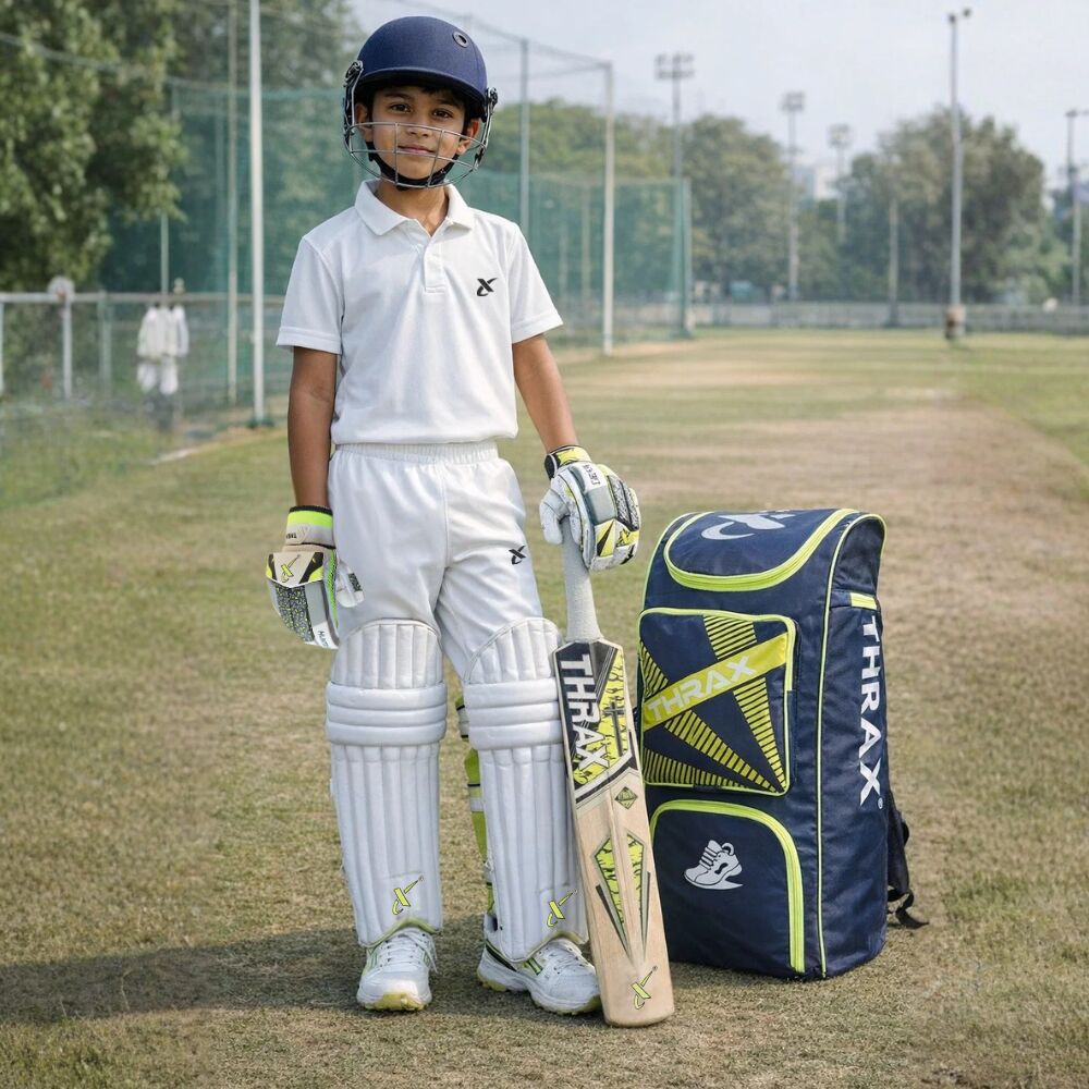 Thrax Cricket Kit Size 5 Junior With English Willow Cricket bat