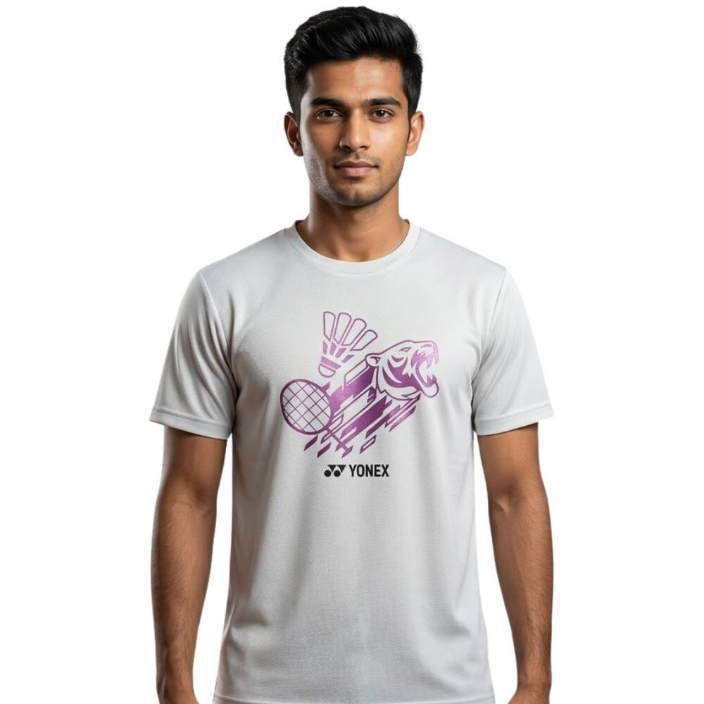 Yonex RM-S092-3367-INDOPN26-S Badminton T Shirt Blacier Gray Colour