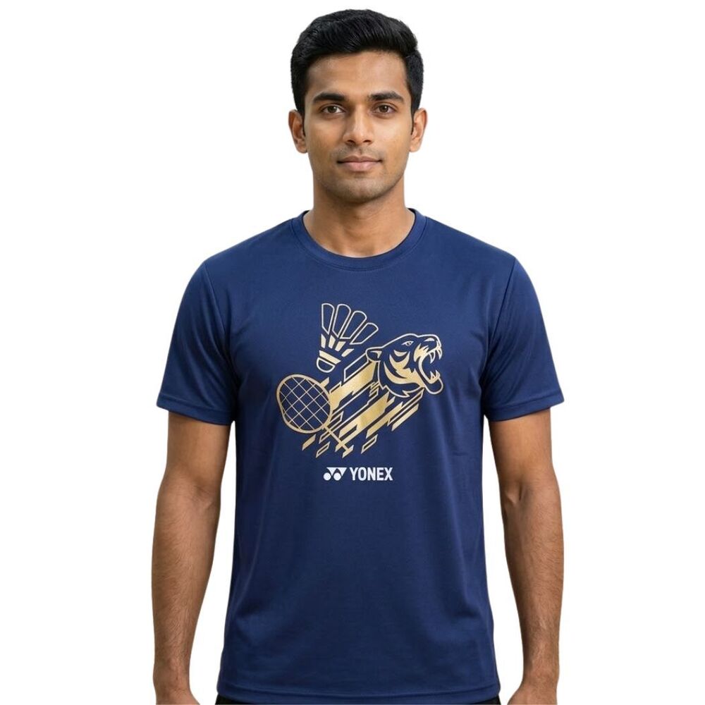 Yonex RM-S092-3367-INDOPN26-S Badminton T Shirt Blue Depths Colour Medium Size